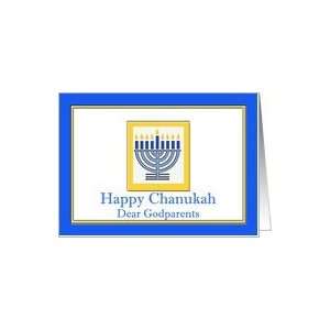  Chanukah for Godparents, Menorah in Blue Card Health 