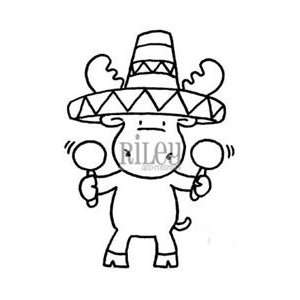  Riley & Company Cling Mount Rubber Stamp Maracas Riley; 2 