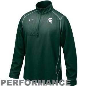   Spartans Green Turbo 1/4 Zip Long Sleeve Performance Training Top