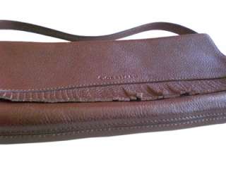 COLE HAAN Brown Leather Shoulder Bag Purse MINT  