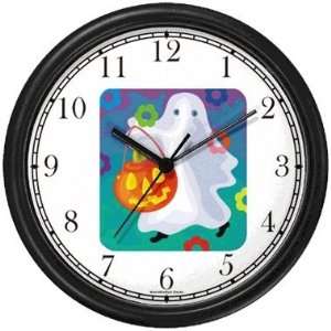  Ghost with Pumpkin Wall Clock by WatchBuddy Timepieces (Hunter 