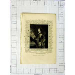  George Lord Rodney Antique Portrait C1790 C1890