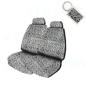   Animal Print Low Back Bucket Seat Covers and 1 Key Fob   Cheetah White