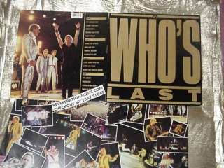 THE WHO Whos Last Live 1982 Tour USA MCA 2 LP SET  