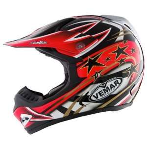  Vemar VRX5 Predator Full Face Helmet X Large  Red 