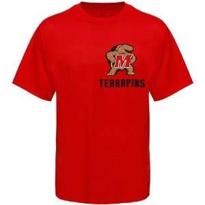  NCAA Maryland Terrapins Red Keen T shirt Sports 