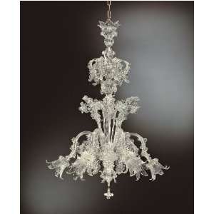  Chiara Mirrored Chandelier with Candle Holders, Model 142 