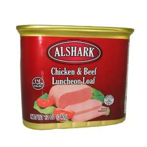Alshark Halal Luncheon Loaf Chicken&beef 12oz.  Grocery 