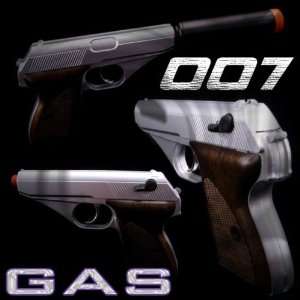   007 Spy Airsoft Green Gas Pistol Gun Non Blowback