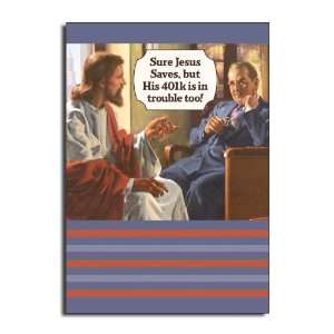  Jesus Saves   Damn Funny Talk Bubbles Birthday Greeting 