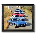 chevy corvette cars club room wall picture black framed art