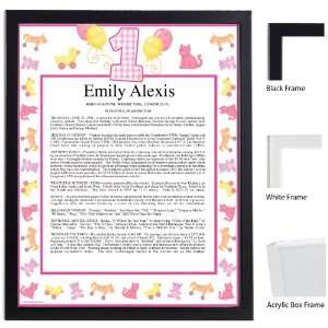   14 Girls Little 1 Scroll with Acrylic Frame Arts, Crafts & Sewing