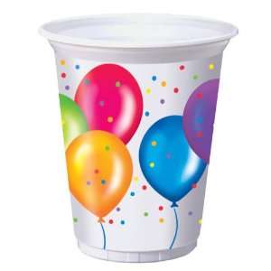    Birthday Balloons 16 oz. Plastic Cups
