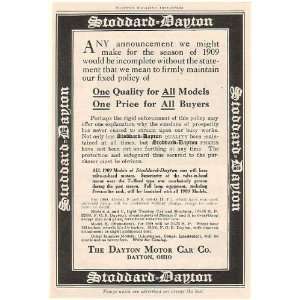  1908 Stoddard Dayton Motor Car Quality Price Policy for 