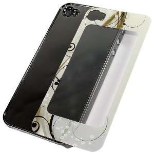  Photo Frame Chome Back Case+Sticker for Apple iPhone 4 4G 