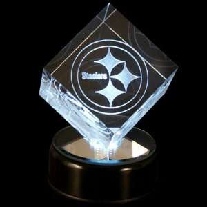   Steelers Prismatic Light Up 3 Crystal Cube w/Base