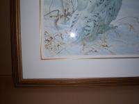 Bateman Robert Snowy Owl Milkweed Framed  