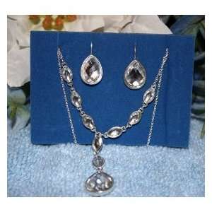   Faceted Necklace and Earrings Gift Set Jewelry