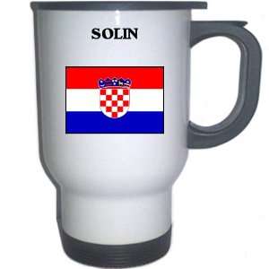  Croatia/Hrvatska   SOLIN White Stainless Steel Mug 