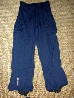 Columbia Navy blue Nylon Active Ski Cargo Pants w/ Pockets Mens size 