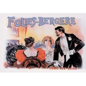   Vintage Art Folies Bergere Tous les Soirs   00562 9