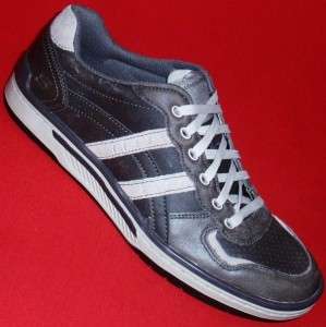   SKECHERS Gray Leather Athletic/Casual Fashion Sneakers Shoes size 9