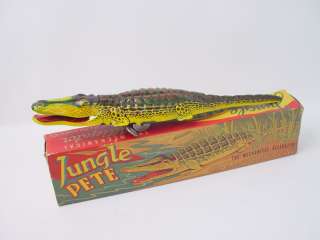Vintage Automatic Toy Jungle Pete Windup Snapping Gator  