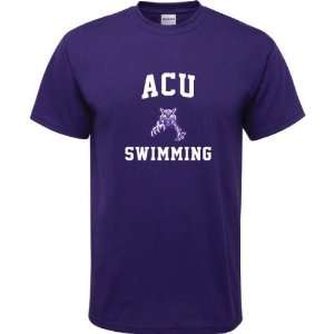  Abilene Christian Wildcats Purple Youth Swimming Arch T 