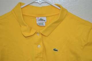 Lacoste yellow polo shirt women size 8 / 40   used  