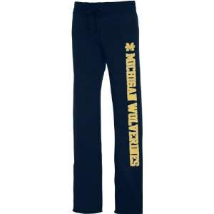   Michigan Wolverines Womens Navy Rugby Sweatpants