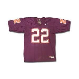   Tech Hokies #22 Maroon Replica Football Jersey