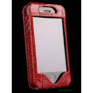  Sena WalletSlim Case for iPhone 4, Croco Red (Fits AT&T 