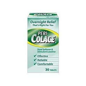  Peri Colace Laxative Plus Stool Softener Tablets 30 