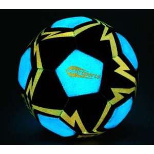   Sports NSI Soccer Ball Blue Glo/ Orange Deco /Black Ball Toys & Games