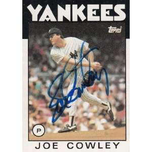  1986 Topps #427 Joe Cowley Yankees Signed 