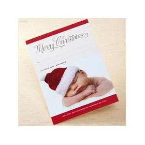  Snuggled in Red Holiday Baby Photo Card Health & Personal 