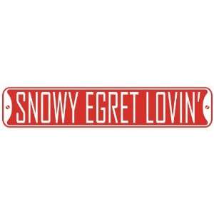 SNOWY EGRET LOVIN  STREET SIGN