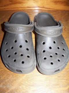 CROCS size small womens girls 4 6 brown foam comfort shoes slides 