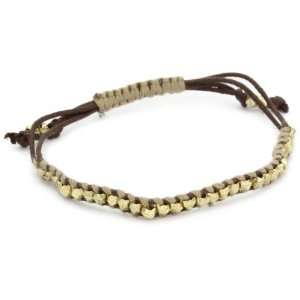  Shashi Tan Two Tone Golden Nugget Bracelet Jewelry