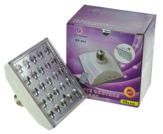 E27 1W White Square Energy Saving 25pc Rechargeable LED Bulb Lamp with 