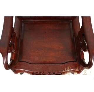 Chinese Antique Carved Rosewood w/Marble Inlayed Chairs  