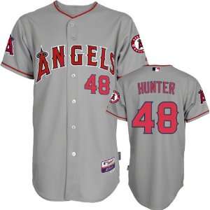  Torii Hunter Jersey Adult Majestic Road Grey Authentic Cool 