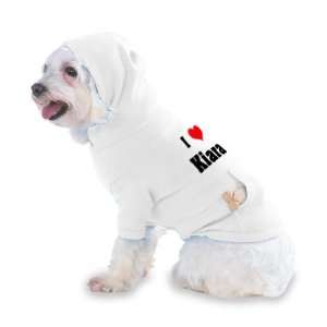  I Love/Heart Kiara Hooded T Shirt for Dog or Cat X Small 
