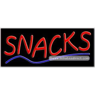 Snacks Neon Sign (13H x 32L x 3D) Grocery & Gourmet Food