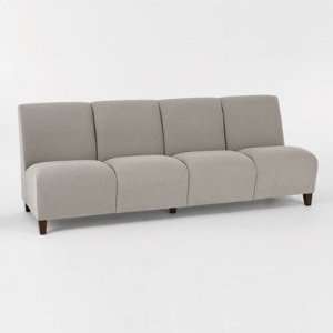  Siena Series Armless 4 Seat Sofa Finish Black, Material 