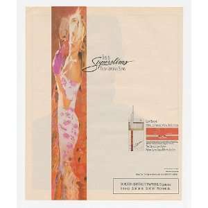   Superslims Cigarette Lady Smoking Print Ad (21469)