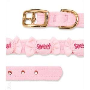  Dog Collar Puffy Pink Sweets by Susan Lanci   XS (7   8.5 