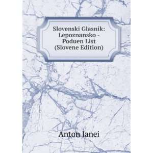  Slovenski Glasnik Lepoznansko   Poduen List (Slovene 