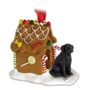 Flat Coated Retriever Ginger Bread Dog House Ornament  