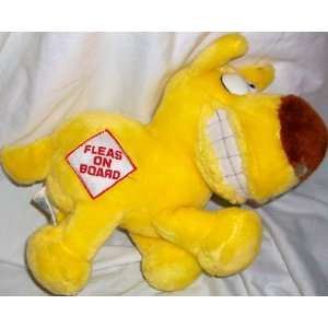   Plush Stuffed Yellow Dog Fleas on Board Doll Toy Toys & Games